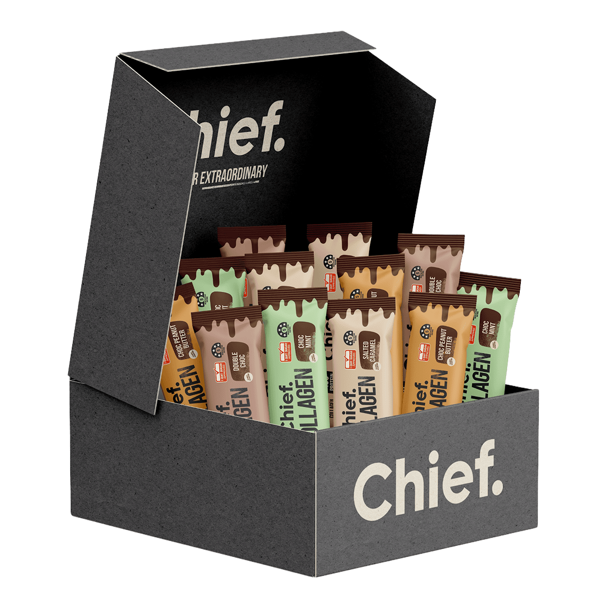 Chief. Collagen Protein Bars - Mixed Box