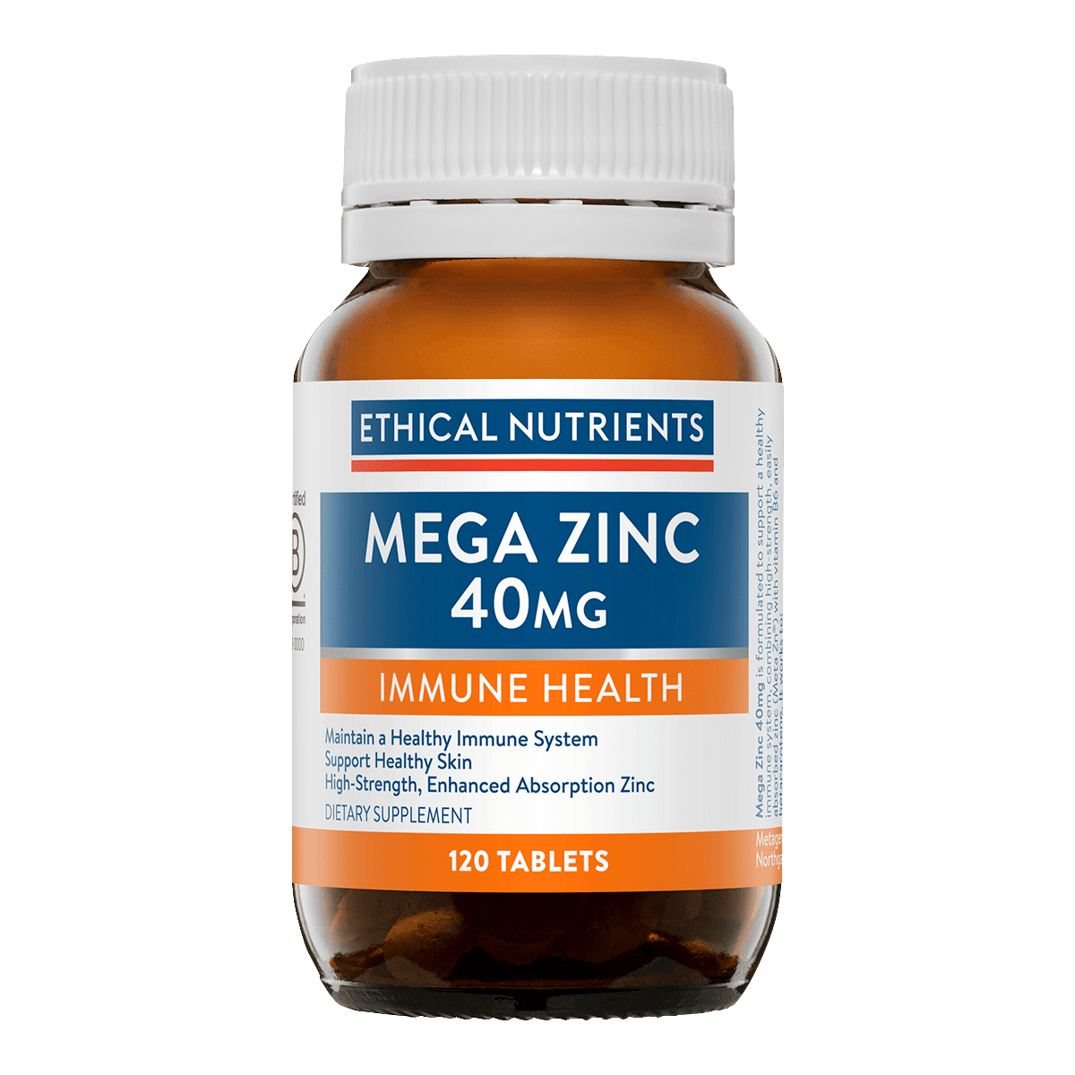 Ethical Nutrients Mega Zinc 40mg
