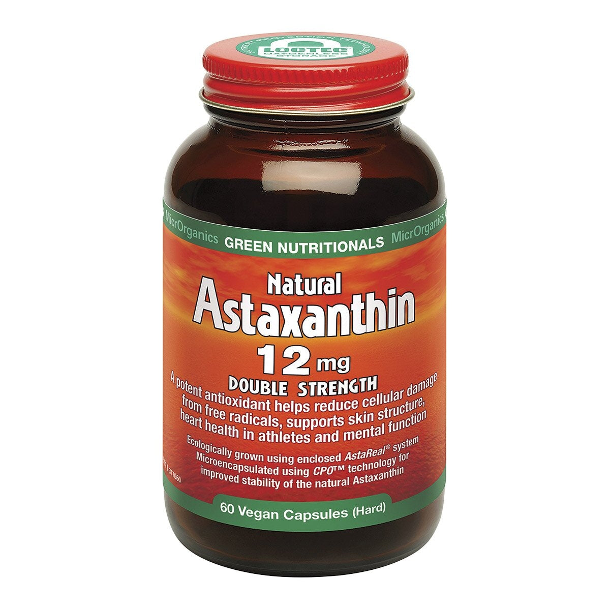 Green Nutritionals Natural Astaxanthin 12mg