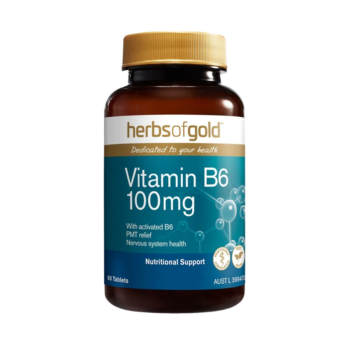 Herbs of Gold Vitamin B6 100mg