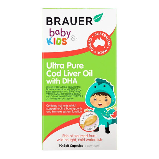 Brauer Baby & Kids Ultra Pure Cod Liver Oil With DHA