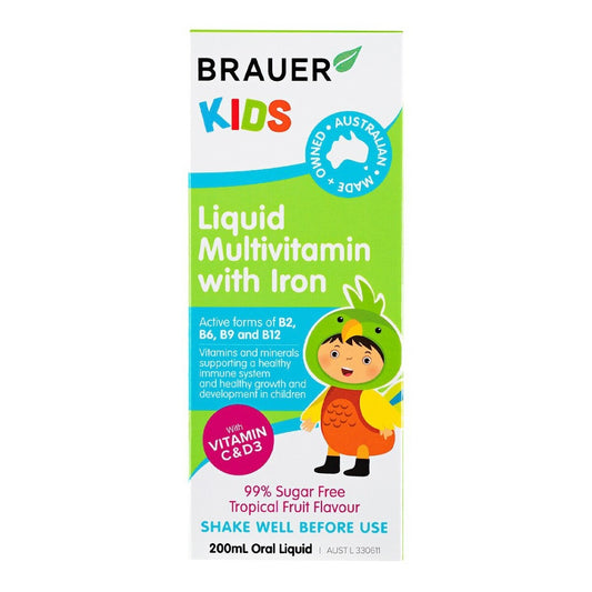 Brauer Kids Liquid Multivitamin With Iron