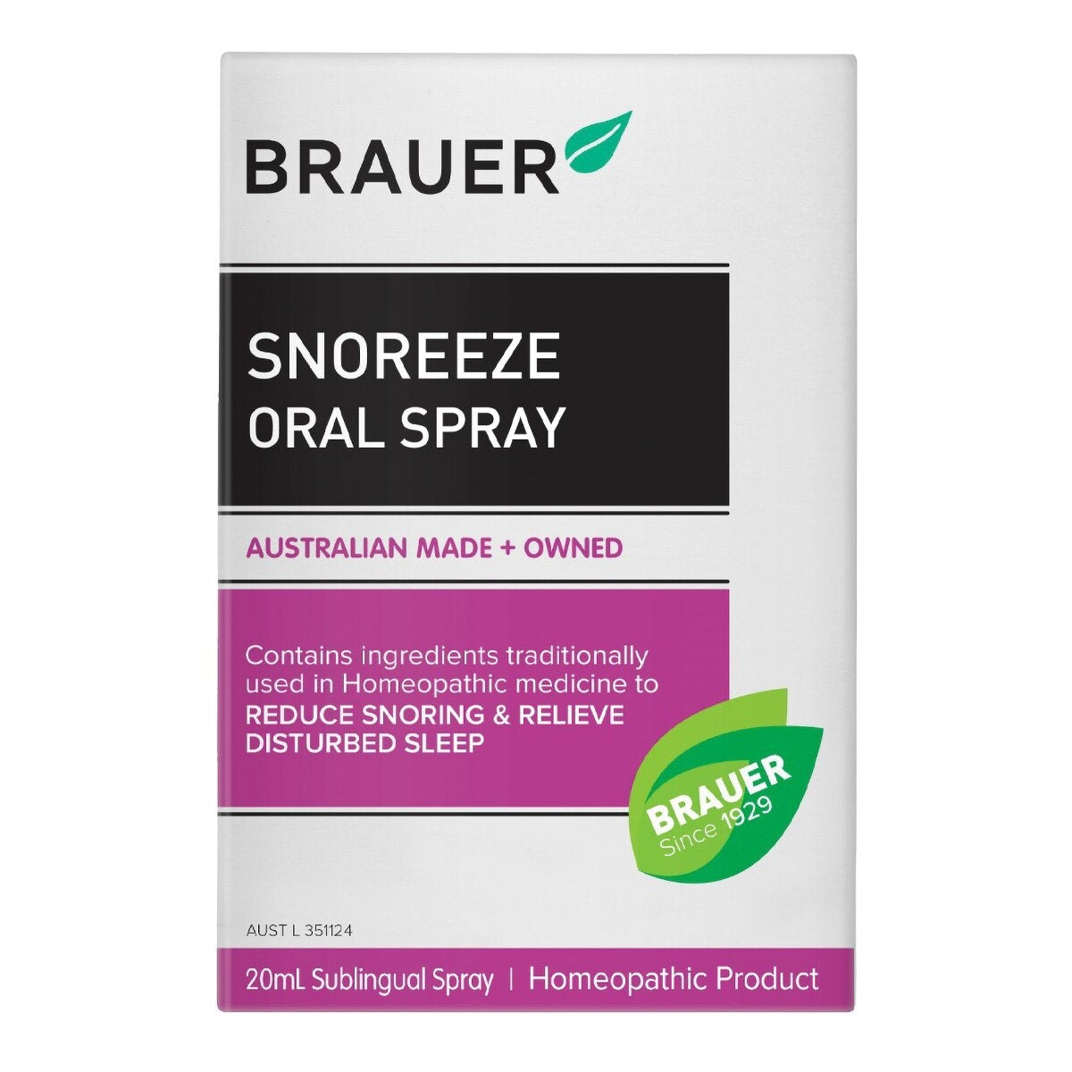 Brauer Snoreeze Oral Spray