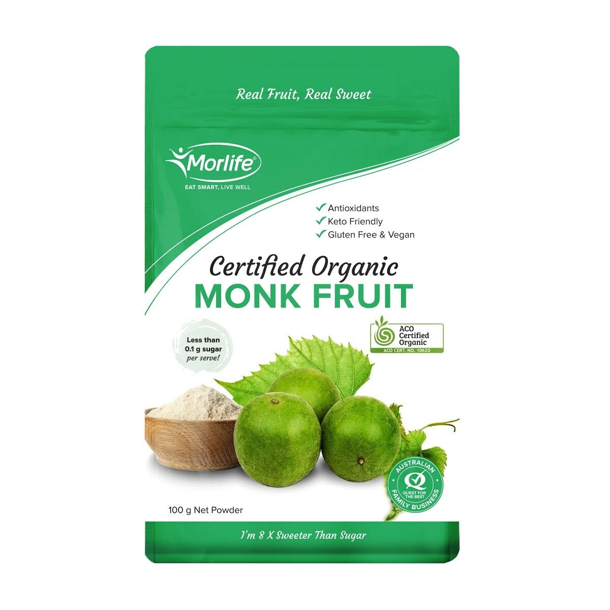 Morlife Certified Organic Monk Fruit